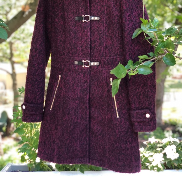 Ivanka Trump Black Purple Will Winter Coat - Picture 2 of 10